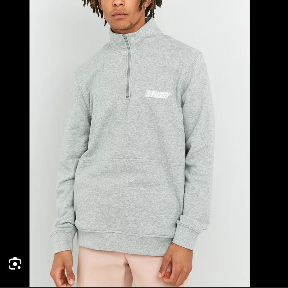 Stüssy Nylon Panel Mock Neck Sweatshirt Grey Size S
- from urban outfitters